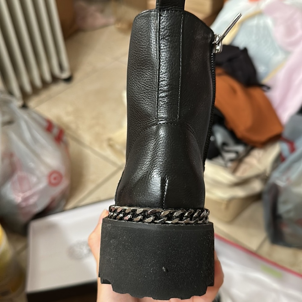 VINCE CAMUTO Mindita Chain Trim Combat Boot - Picture 9 of 13